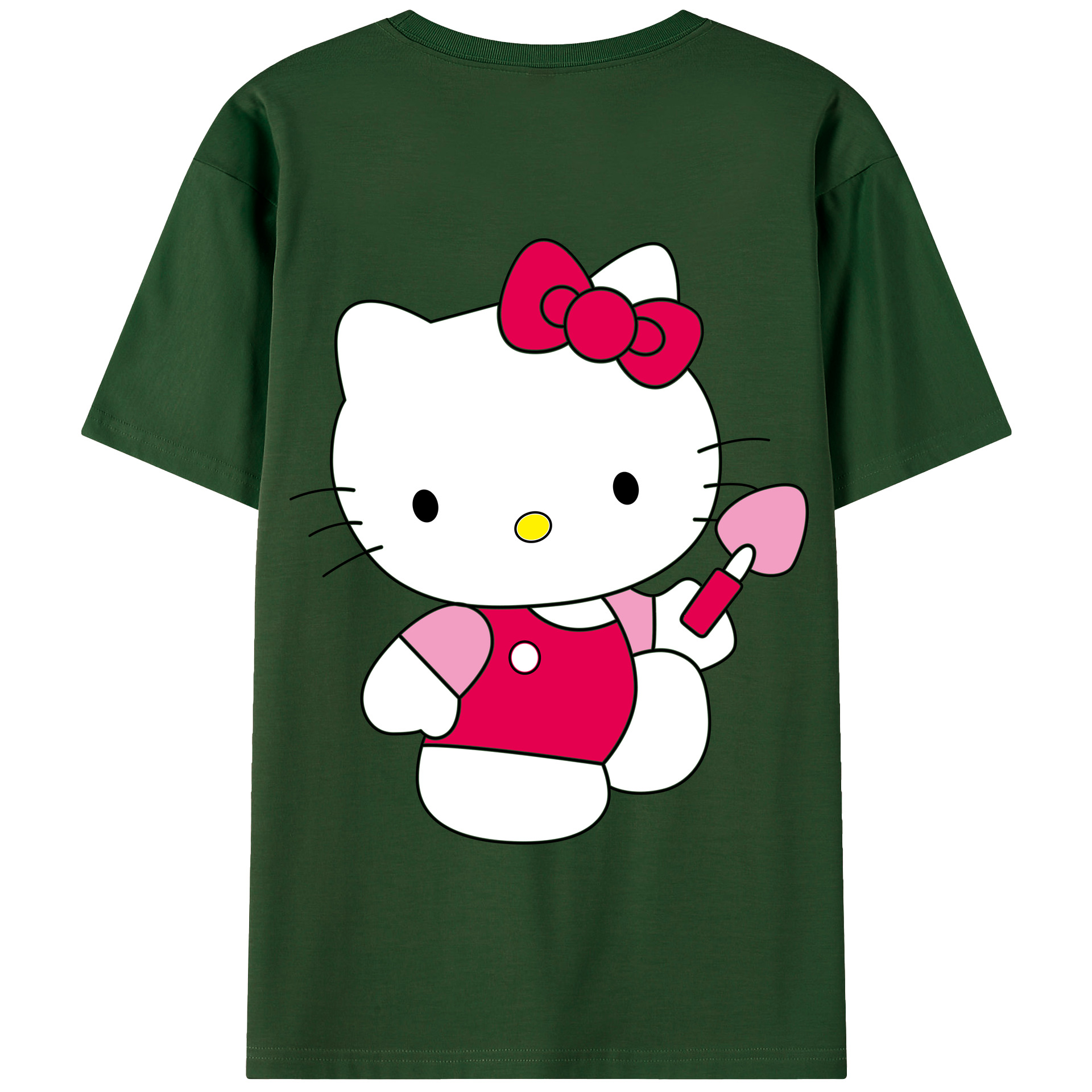（画像用） Hello Kitty ハローキティ 綿100％半袖Tシャツ（背面プリント）